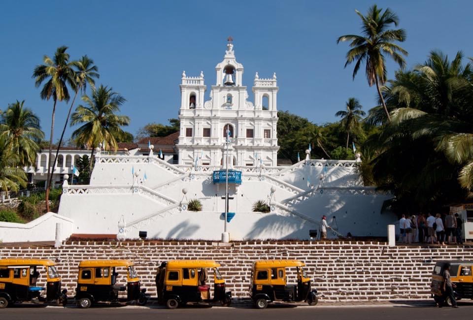 The beautiful church in the centre of Panjim